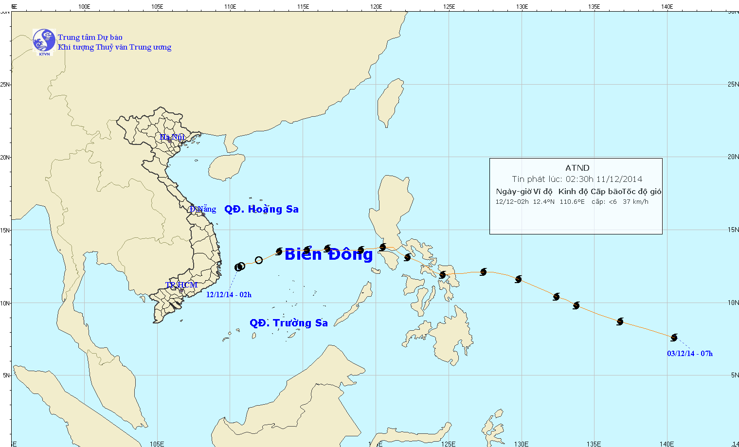 Tin cuối cùng về cơn bão số 5 (Hagupit)