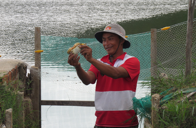 Phú Yên: Nông dân trúng cua, tôm đất trái vụ