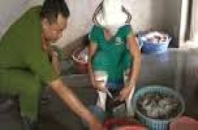 Bơm tạp chất vào tôm, bị xử phạt 40 triệu đồng