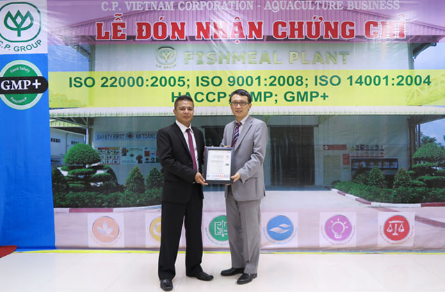 C.P. Việt Nam: Nhà máy bột cá Bến Tre đón nhận chứng chỉ GMP+