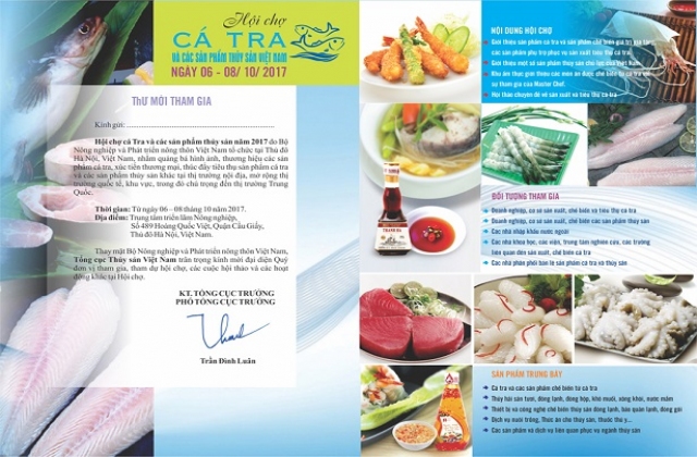 Hội chợ cá tra và sản phẩm thủy sản Việt Nam sẽ diễn ra từ ngày 6 - 8/10