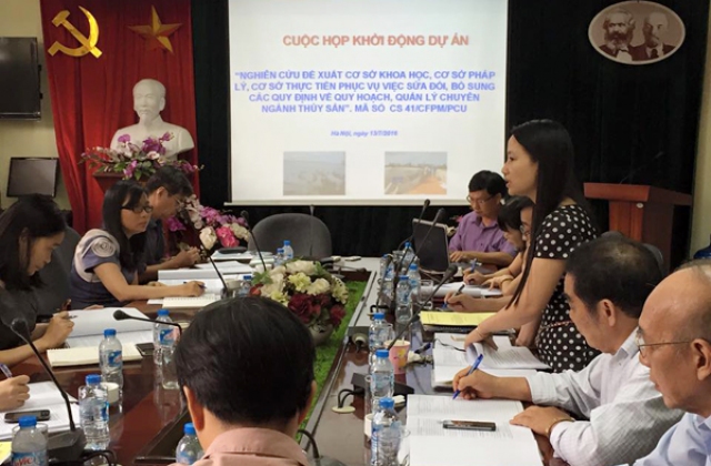 Khởi động Dự án “Nghiên cứu đề xuất cơ sở khoa học, pháp lý, thực tiễn phục vụ việc sửa đổi, bổ sung các quy định về quy hoạch, quản lý chuyên ngành thủy sản”