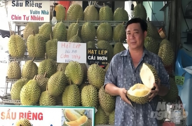 Sầu riêng cuối vụ giá tăng cao